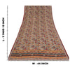 Sanskriti Vintage Multi Sarees 100% Pure Crepe Silk Printed Fabric Sari Craft