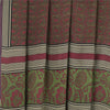 Sanskriti Vintage Sarees Purple/Green Sari Pure Crepe Silk Printed Craft Fabric