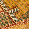 Sanskriti Vintage Sarees Mustard Pure Crepe Silk Printed Sari Craft Sustainable Fabric
