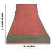 Sanskriti Vintage Red Indian Sarees Pure Crepe Printed Sari 5+yd Craft Fabric