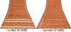 Sanskriti Vintage Red Sarees 100% Pure Crepe Silk Printed Sari 5YD Craft Sustainable Fabric