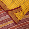 Sanskriti Vintage Mustard Sarees 100% Pure Crepe Silk Printed Sari Craft Sustainable Fabric