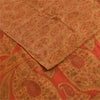 Sanskriti Vintage Indian Sari 100% Pure Silk Sarees Orange Printed Sarees Fabric
