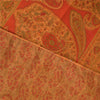 Sanskriti Vintage Indian Sari 100% Pure Silk Sarees Orange Printed Sarees Fabric