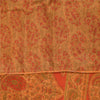 Sanskriti Vintage Indian Sari 100% Pure Silk Sarees Orange Printed Sarees Fabric