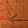 Sanskriti Vintage Indian Sari 100% Pure Silk Sarees Orange Printed Sarees Fabric