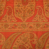Sanskriti Vintage Indian Sari 100% Pure Silk Sarees Orange Printed Sarees Fabric