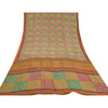 Sanskriti Vintage Multi Printed Sarees Pure Crepe Silk Sari Soft Craft Fabric