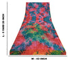 Sanskriti Vintage Red Tie-Dye Sarees Pure Crepe Silk Printed Sari Craft Sustainable Fabric