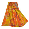 Sanskriti Vintage Sarees Tie-Dye Hand Beaded Pure Crepe Silk Sari Craft Fabric