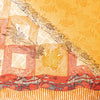Sanskriti Vintage Sarees Yellow Pure Crepe Silk Printed Sari Floral Craft Sustainable Fabric