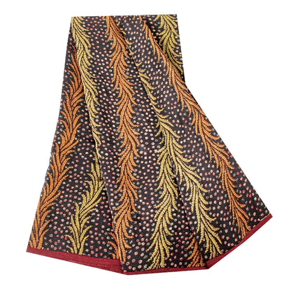 Sanskriti Vintage Sarees Indian Black Pure Crepe Silk Printed Sari Craft Sustainable Fabric