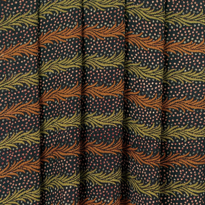 Sanskriti Vintage Sarees Indian Black Pure Crepe Silk Printed Sari Craft Sustainable Fabric