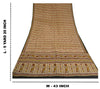 Sanskriti Vintage Sarees Pale Cream Pure Crepe Silk Printed Sari Craft Sustainable Fabric