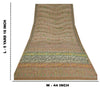 Sanskriti Vintage Sarees Gray Indian Printed Pure Crepe Silk Sari Craft Sustainable Fabric