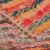 Sanskriti Vintage Saree Red 100%Pure Crepe Silk Hand Embroidery Kantha 5+YD Sari