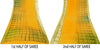 Sanskriti Vintage Sarees Saffron/Green Print Zari Border Pure Crepe Sari Sustainable Fabric