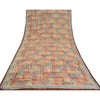 Sanskriti Vintage Sarees Indian Multi Pure Crepe Silk Printed Sari Craft Fabric