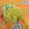 Sanskriti Vintage Sarees Indian Multi Printed Pure Crepe Silk Sari Craft Sustainable Fabric