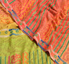 Sanskriti Vintage Sarees Indian Multi Printed Pure Crepe Silk Sari Craft Sustainable Fabric