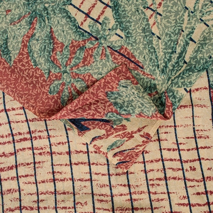 Sanskriti Vintage Sarees Indian Multi Pure Crepe Silk Printed Sari Craft Sustainable Fabric