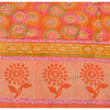 Sanskriti Vintage Sarees Indian Multi Pure Crepe Silk Printed Sari Craft Fabric