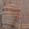 Sanskriti Vintage Sarees Indian Multi Pure Crepe Silk Printed Sari Craft Sustainable Fabric