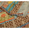 Sanskriti Vintage Sarees Indian Multi Pure Crepe Silk Printed Sari Craft Sustainable Fabric