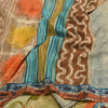 Sanskriti Vintage Sarees Indian Multi Pure Crepe Silk Printed Sari Craft Sustainable Fabric