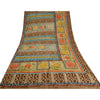 Sanskriti Vintage Sarees Indian Multi Pure Crepe Silk Printed Sari Craft Sustainable Fabric