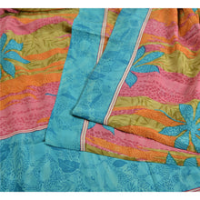 Load image into Gallery viewer, Sanskriti Vintage Sarees Multi 100% Pure Crepe Silk Printed Sari Craft Fabric

