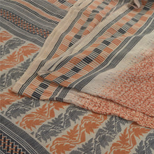 Load image into Gallery viewer, Sanskriti Vintage Sarees Indian Orange Blend Silk Printed Sari 5 YD Craft Fabric
