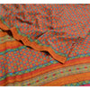 Sanskriti Vintage Sarees Indian Pink Pure Crepe Silk Printed Sari Craft Sustainable Fabric