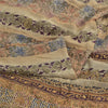 Sanskriti Vintage Sarees Multi Hand Beaded Printed Pure Crepe Sari Craft Sustainable Fabric