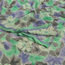 Load image into Gallery viewer, Sanskriti Vintage Sarees Indian Green Pure Crepe Silk Printed Sari Craft Fabric
