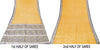 Sanskriti Vintage Sarees Yellow/Gray Pure Crepe Silk Printed Sari Craft Sustainable Fabric