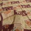 Sanskriti Vintage Sarees Multi 100% Pure Crepe Silk Printed Sari Craft Sustainable Fabric