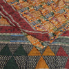 Sanskriti Vintage Sarees Multi Pure Crepe Silk Geometric Print Sari Craft Sustainable Fabric