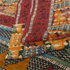 Sanskriti Vintage Sarees Multi Pure Crepe Silk Geometric Print Sari Craft Sustainable Fabric