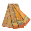 Sanskriti Vintage Sarees Indian Multi Pure Crepe Silk Printed Sari Craft Sustainable Fabric