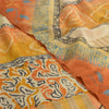 Sanskriti Vintage Sarees Indian Multi Pure Crepe Silk Printed Sari Craft Sustainable Fabric