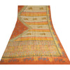 Sanskriti Vintage Sarees Indian Multi Pure Crepe Silk Printed Sari Craft Sustainable Fabric