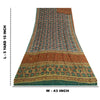 Sanskriti Vintage Sarees Multi Hand Beaded Pure Crepe Silk Printed Sari Sustainable Fabric
