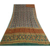 Sanskriti Vintage Sarees Multi Hand Beaded Pure Crepe Silk Printed Sari Sustainable Fabric