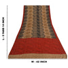Sanskriti Vintage Sarees Multi Pure Crepe Silk Printed/Self Sari Craft Sustainable Fabric