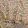 Sanskriti Vintage Sarees Multi Pure Crepe Silk Printed Sari 5yd Craft Sustainable Fabric