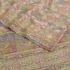 Sanskriti Vintage Sarees Multi Pure Crepe Silk Printed Sari 5yd Craft Sustainable Fabric