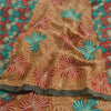 Sanskriti Vintage Sarees Multi Pure Crepe Silk Printed Sari 5yd Craft Sustainable Fabric