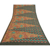Sanskriti Vintage Sarees Multi Pure Crepe Silk Printed Sari 5yd Craft Sustainable Fabric