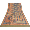 Sanskriti Vintage Sarees Multi Pure Crepe Silk Printed Sari 5yd Craft Sustainable Fabric